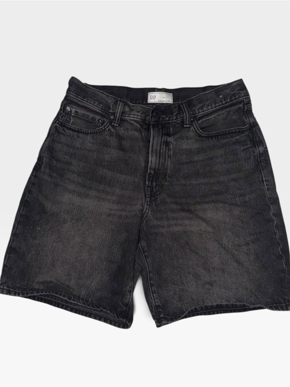 GAP Washed Black Denim Jean Shorts sz 32